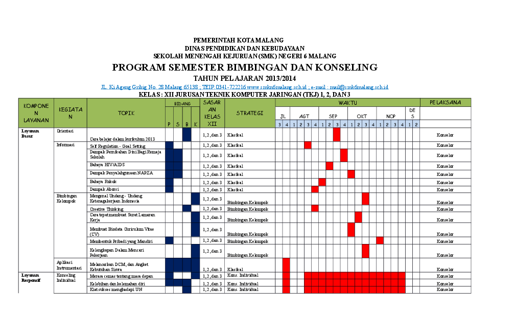 Detail Contoh Program Tahunan Bk Nomer 30