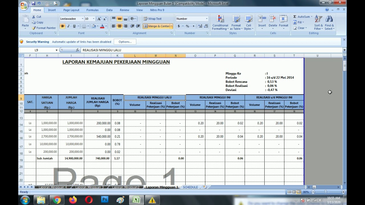 Detail Contoh Progress Report Nomer 10