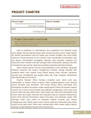 Contoh Project Charter Sederhana - KibrisPDR