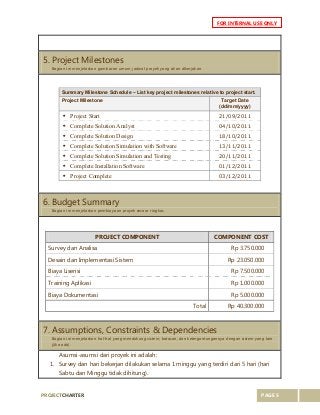 Download Contoh Project Charter Sederhana Nomer 26