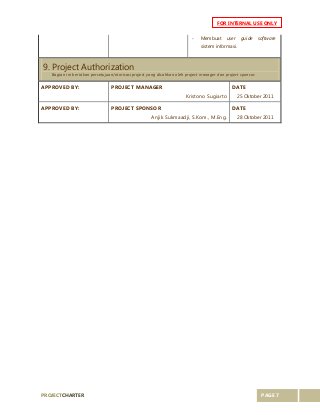 Detail Contoh Project Charter Sederhana Nomer 32