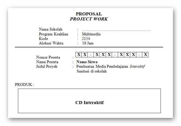 Detail Contoh Project Work Nomer 31