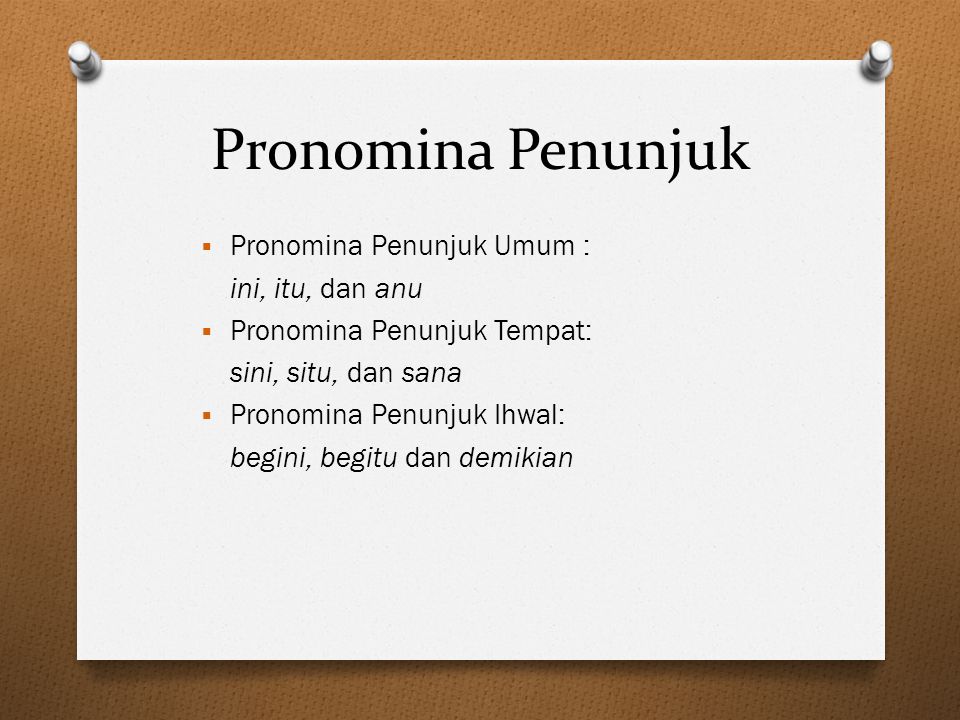 Detail Contoh Pronomina Penunjuk Nomer 3