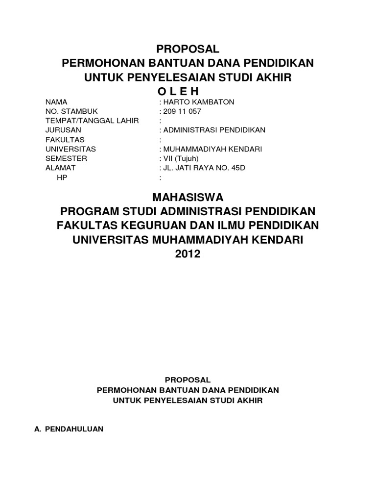 Detail Contoh Proposal Anggaran Dana Nomer 37