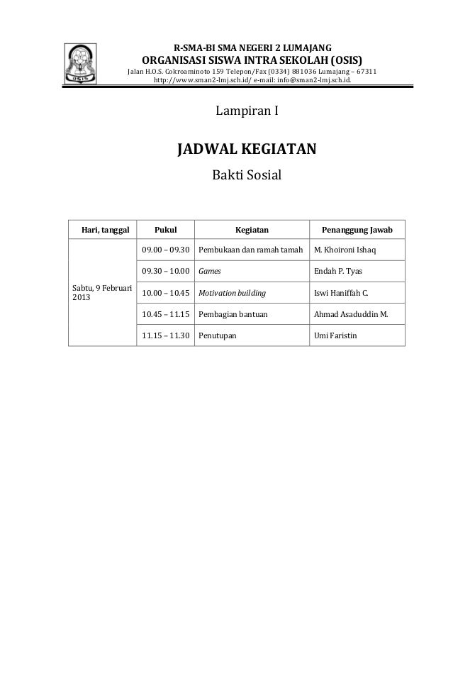 Detail Contoh Proposal Baksos Nomer 34