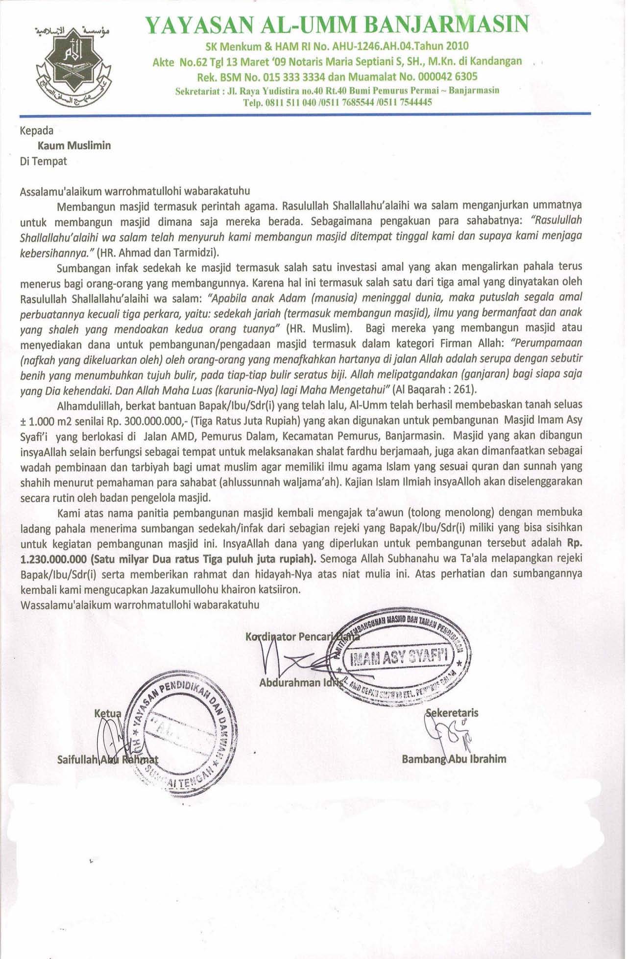 Detail Contoh Proposal Bantuan Masjid Nomer 36