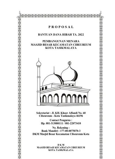 Detail Contoh Proposal Bantuan Masjid Nomer 46