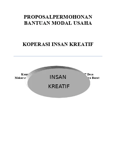 Detail Contoh Proposal Bantuan Modal Usaha Perorangan Doc Nomer 17