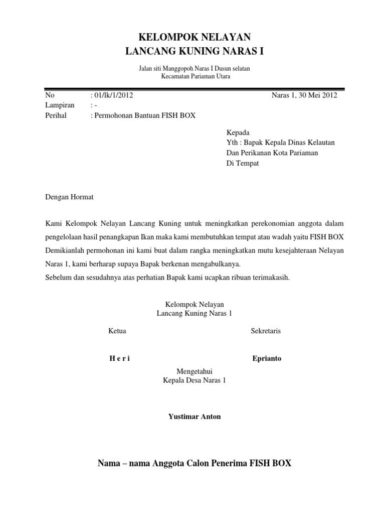 Detail Contoh Proposal Bantuan Perikanan Nomer 20