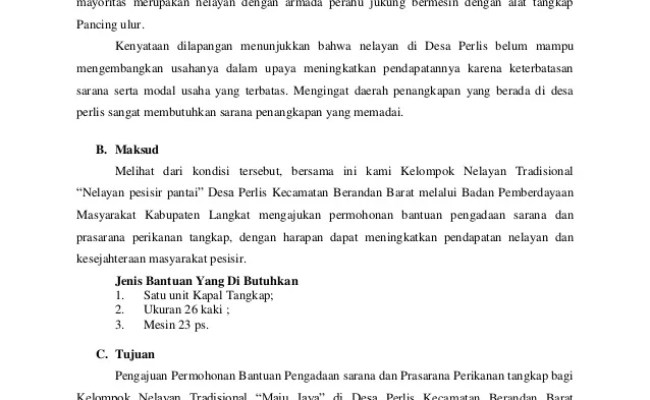 Detail Contoh Proposal Bantuan Perikanan Nomer 42