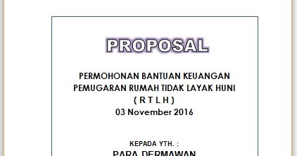 Detail Contoh Proposal Bantuan Rumah Nomer 22