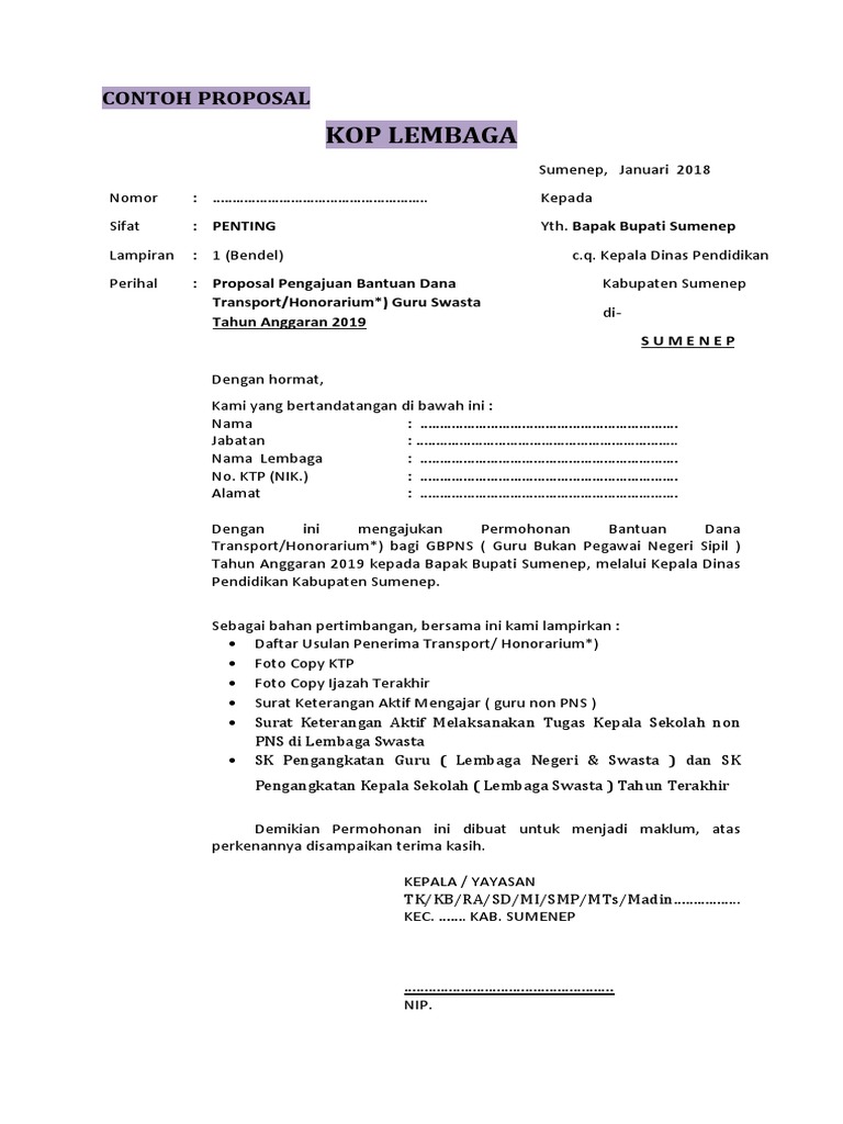 Detail Contoh Proposal Bantuan Sosial Nomer 7