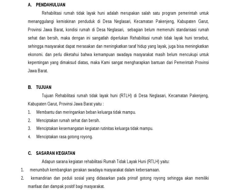 Detail Contoh Proposal Bedah Rumah Nomer 18