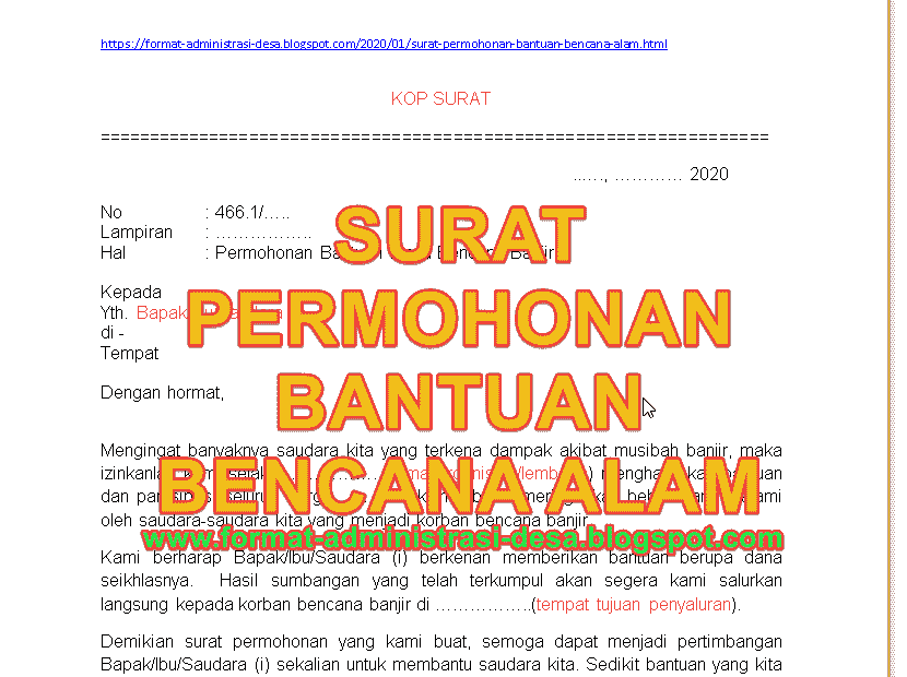 Detail Contoh Proposal Bencana Alam Nomer 27