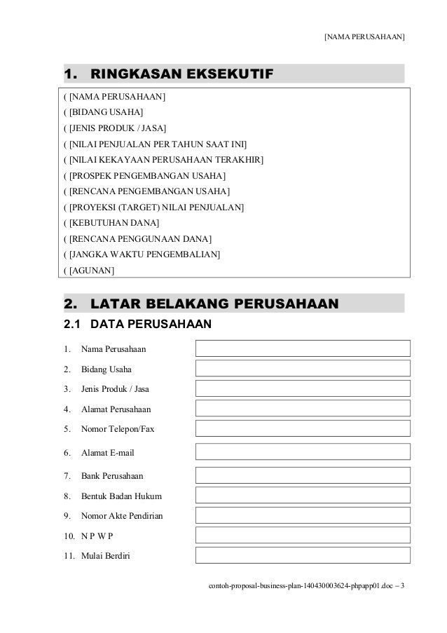 Detail Contoh Proposal Bisnis Nomer 26