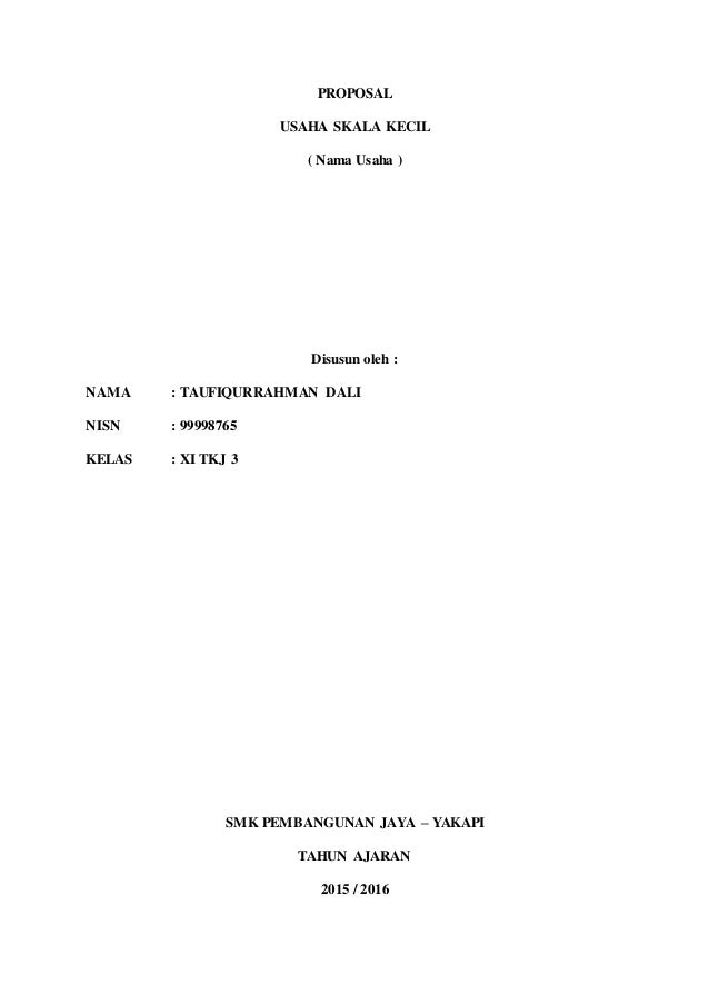 Detail Contoh Proposal Bisnis Nomer 49