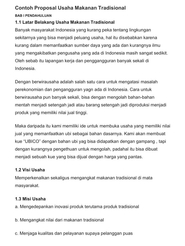 Detail Contoh Proposal Bisnis Makanan Nomer 28