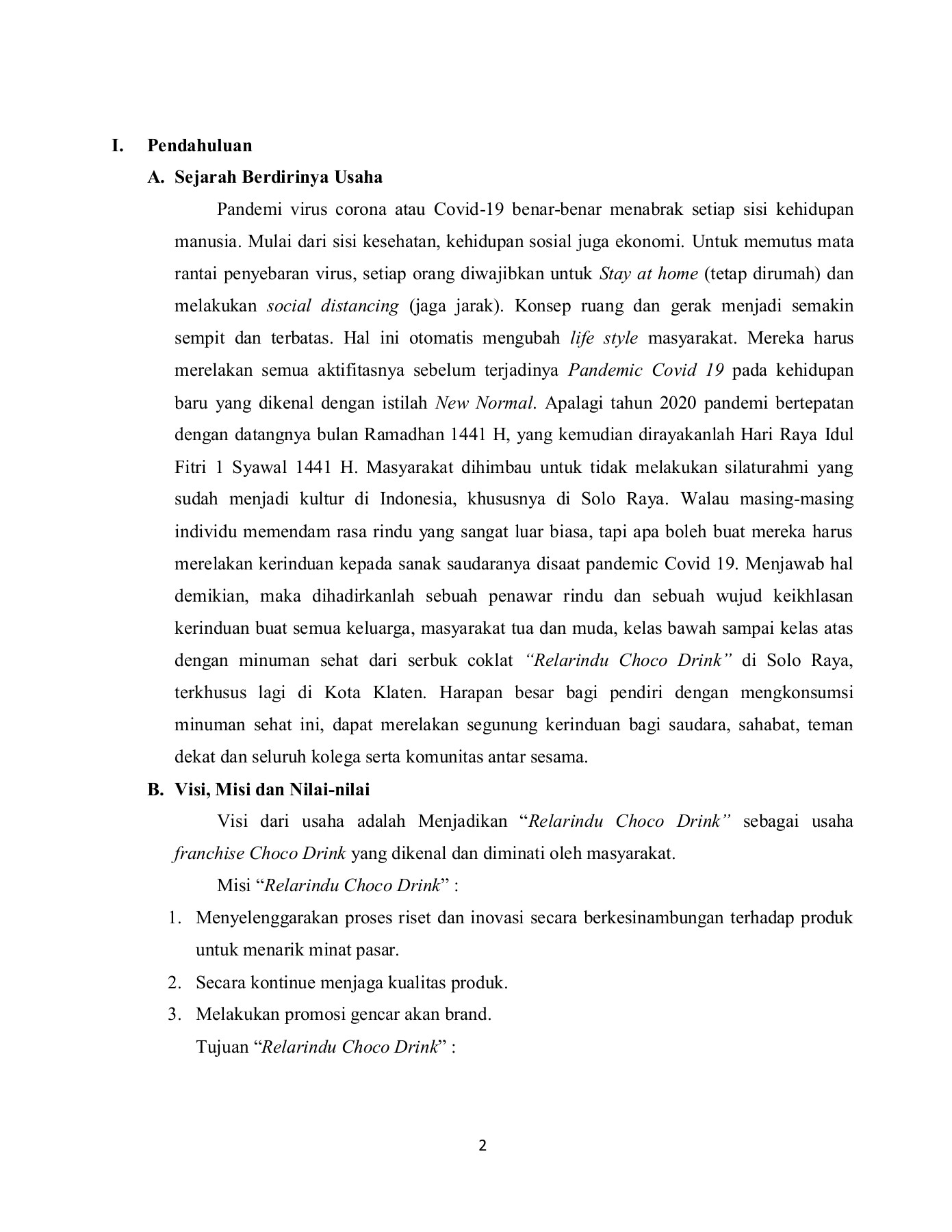 Detail Contoh Proposal Business Plan Nomer 15