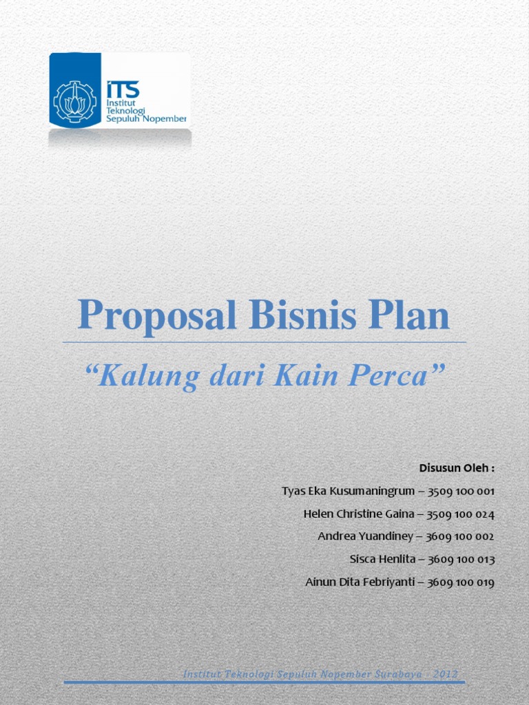 Detail Contoh Proposal Business Plan Nomer 18