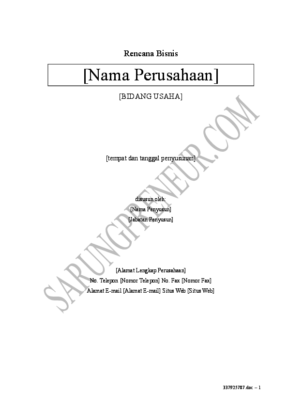 Detail Contoh Proposal Business Plan Nomer 45