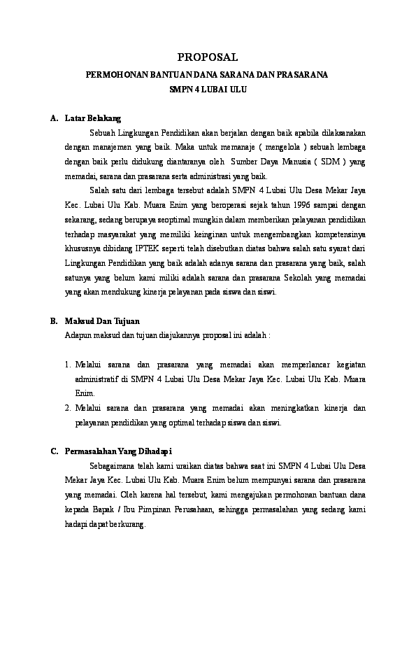 Detail Contoh Proposal Dana Hibah Nomer 36