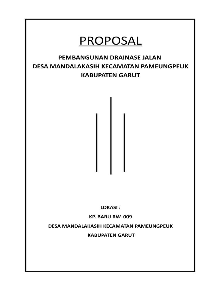 Detail Contoh Proposal Drainase Nomer 13