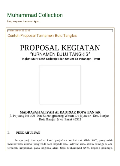 Detail Contoh Proposal Futsal Cup Nomer 40
