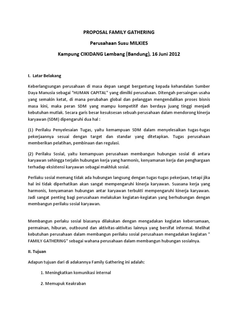 Detail Contoh Proposal Gathering Perusahaan Pdf Nomer 2