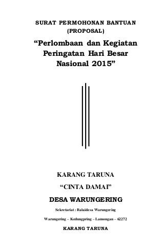 Detail Contoh Proposal Karang Taruna Pengajuan Dana Nomer 35