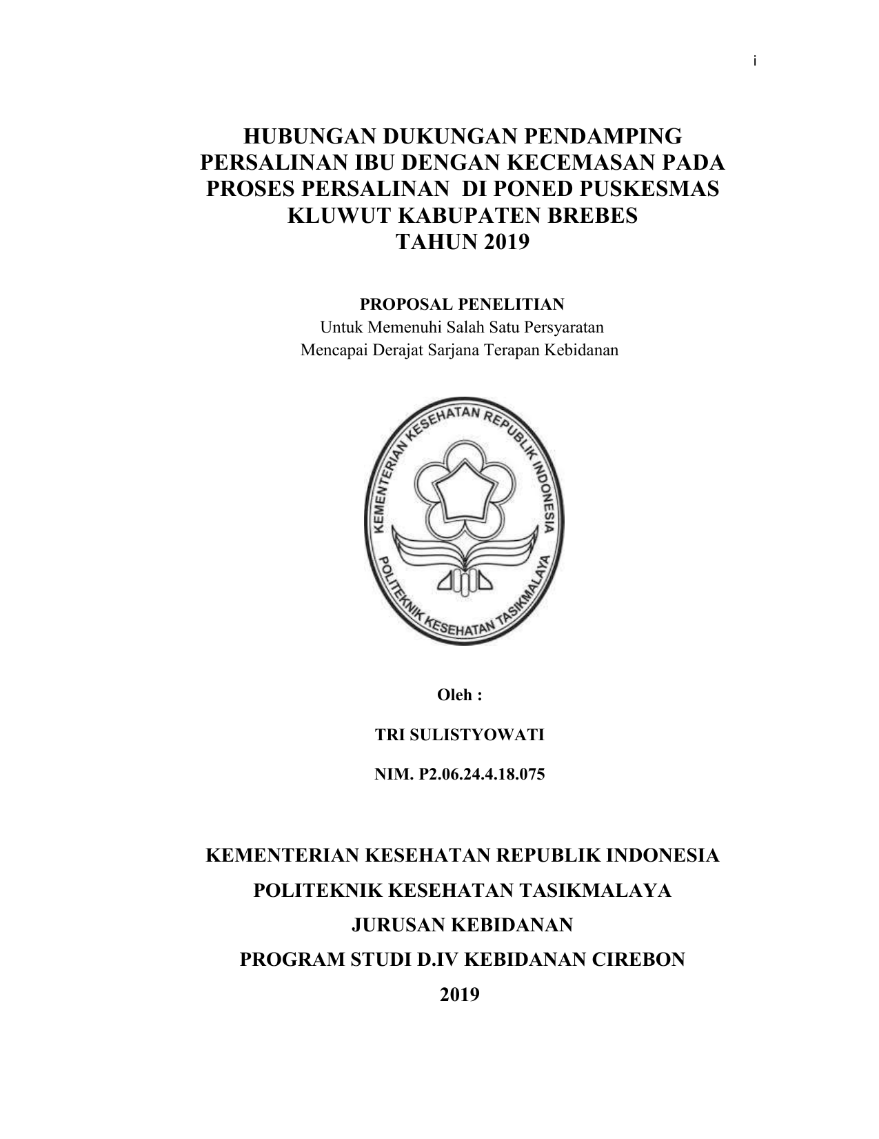Detail Contoh Proposal Kebidanan Nomer 20
