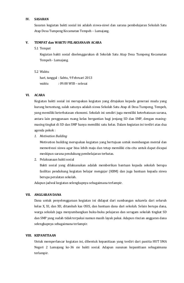 Detail Contoh Proposal Kegiatan Bakti Sosial Nomer 5