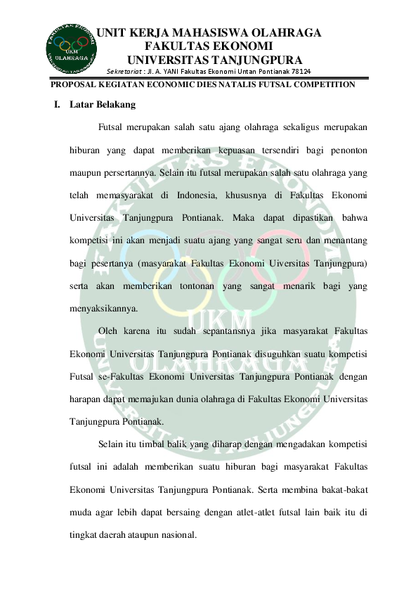 Detail Contoh Proposal Kegiatan Kampus Nomer 25