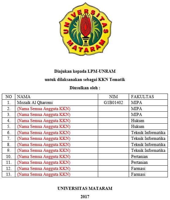 Detail Contoh Proposal Kegiatan Kkn Nomer 13