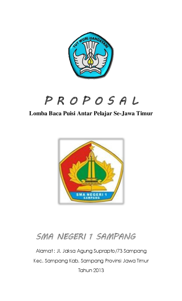 Detail Contoh Proposal Kegiatan Lomba Puisi Nomer 5