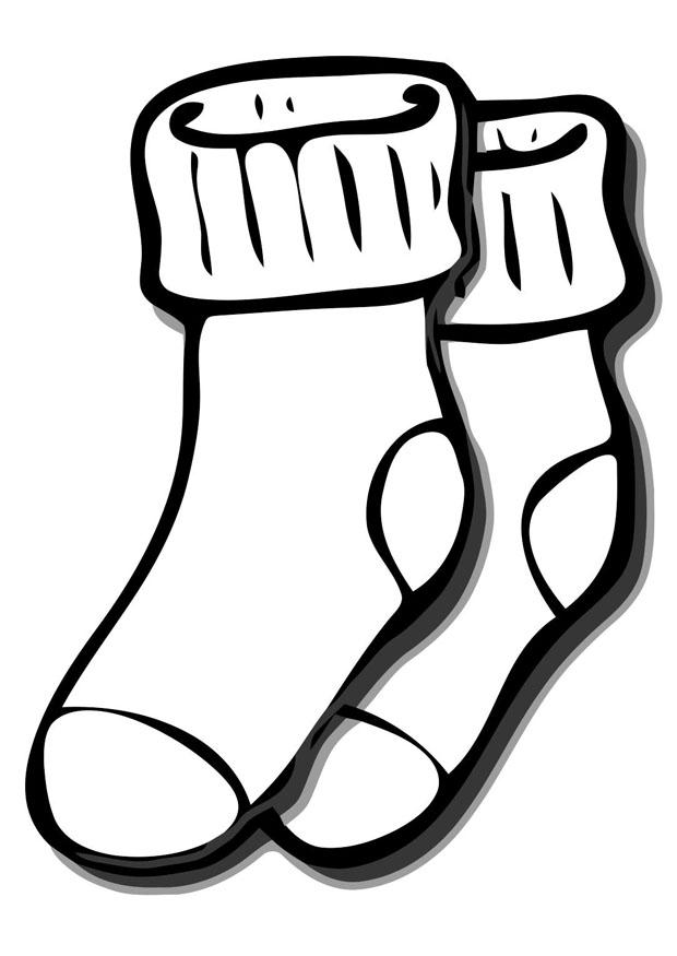 Socken Ausmalbild - KibrisPDR
