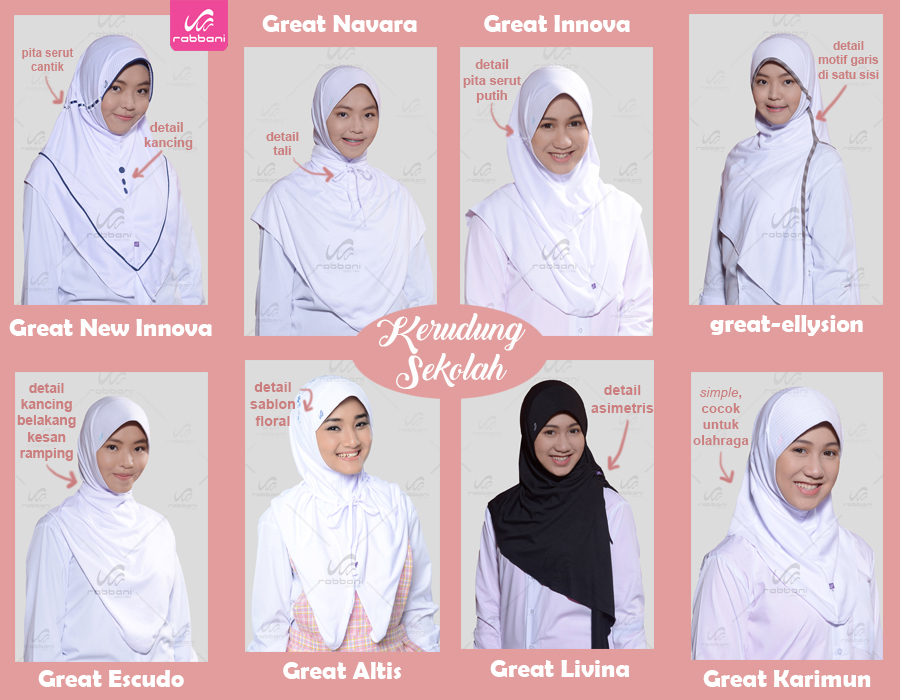 Detail Gambar Kerudung Rabbani Sekolah Nomer 9