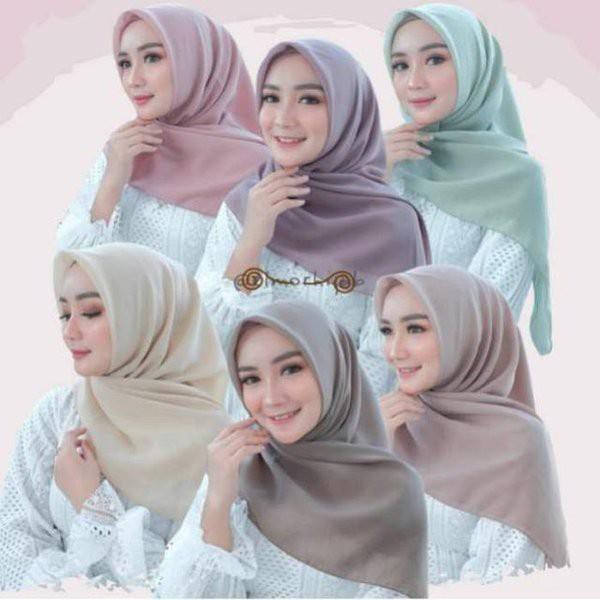 Detail Gambar Kerudung Segi Empat Polos Nomer 15