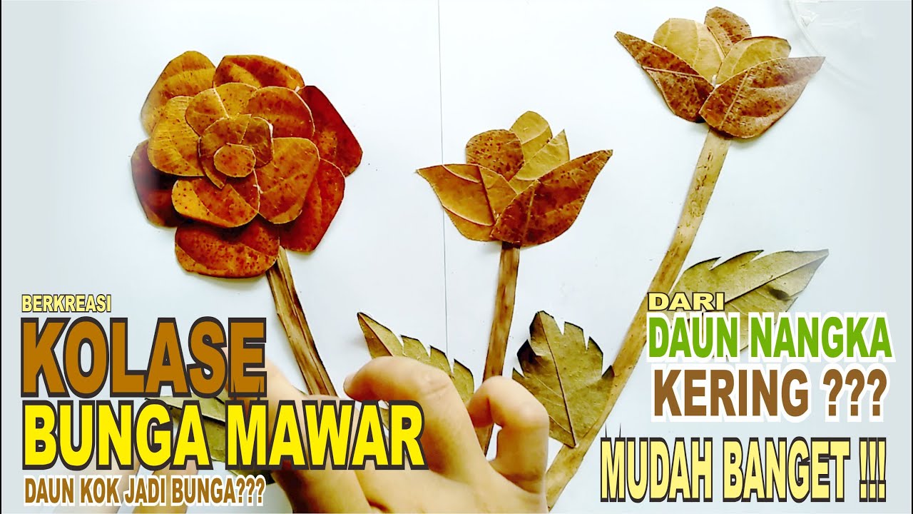 Detail Gambar Kolase Bunga Dari Daun Nomer 7