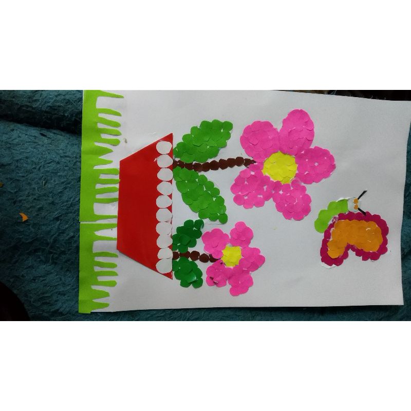 Detail Gambar Kolase Bunga Dari Kertas Warna Nomer 19