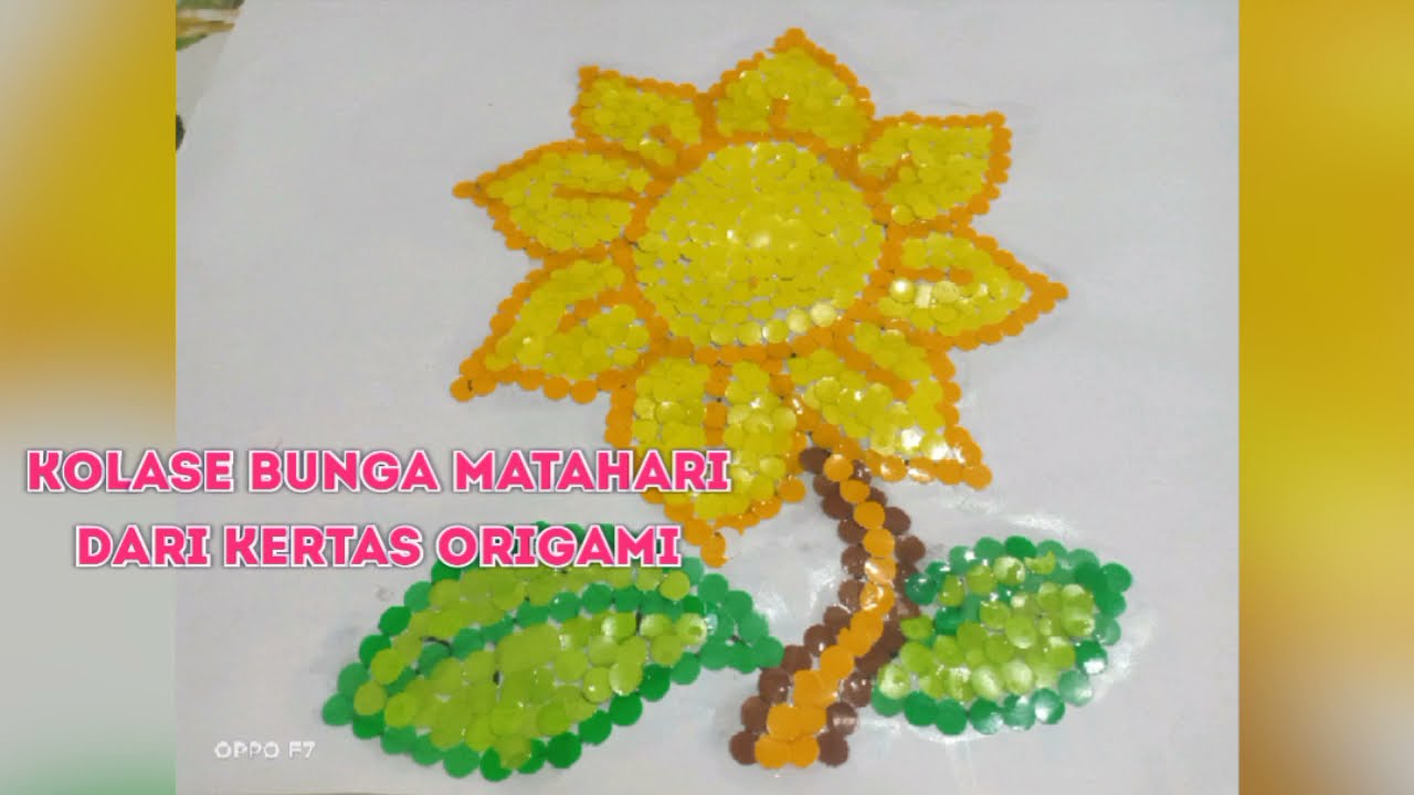 Detail Gambar Kolase Bunga Matahari Dari Kertas Origami Nomer 5