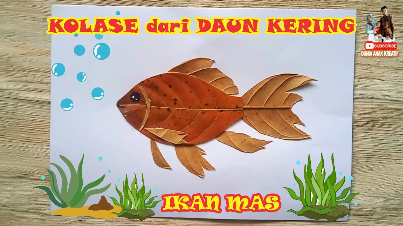 Gambar Kolase Ikan Dari Daun Kering - KibrisPDR