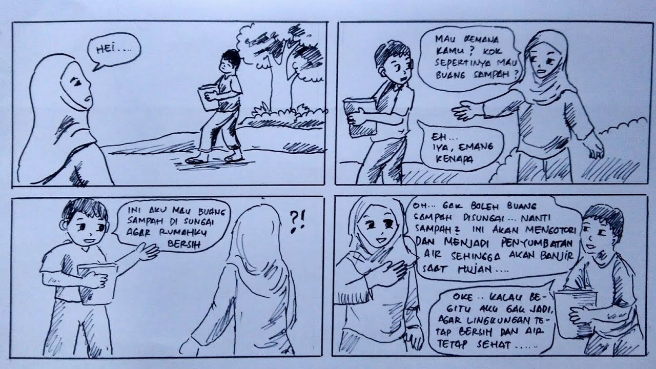 Gambar Komik Lingkungan Sehat - KibrisPDR