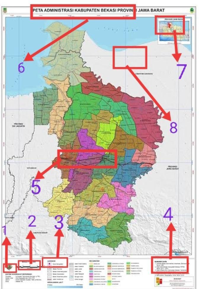 Detail Gambar Komponen Komponen Peta Nomer 19