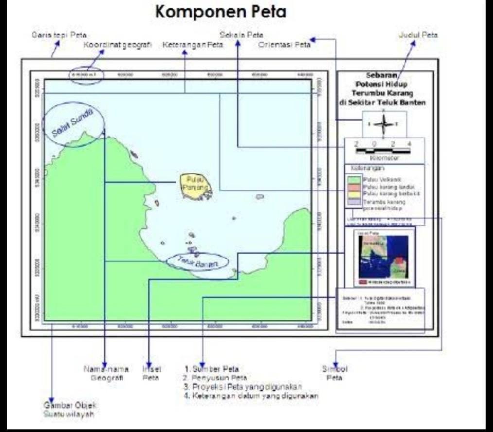 Detail Gambar Komponen Komponen Peta Nomer 22