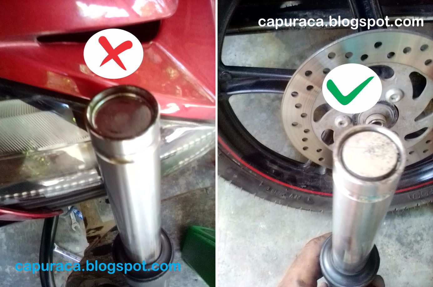 Detail Gambar Komponen Seal Shock Depan Motor Nomer 20