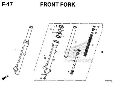 Detail Gambar Komponen Sok Depan Motor Nomer 41