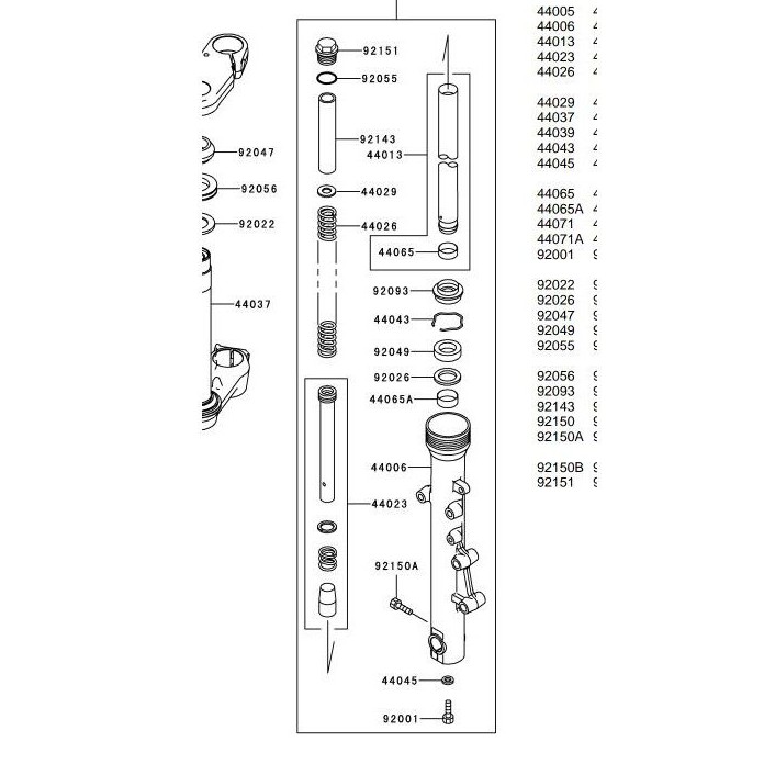 Detail Gambar Komponen Sok Depan Motor Nomer 4