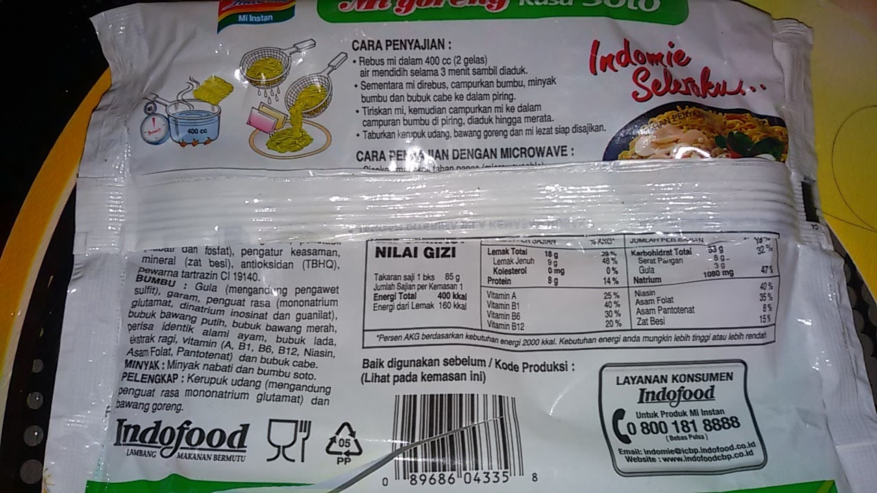 Detail Gambar Komposisi Indomie Goreng Nomer 8