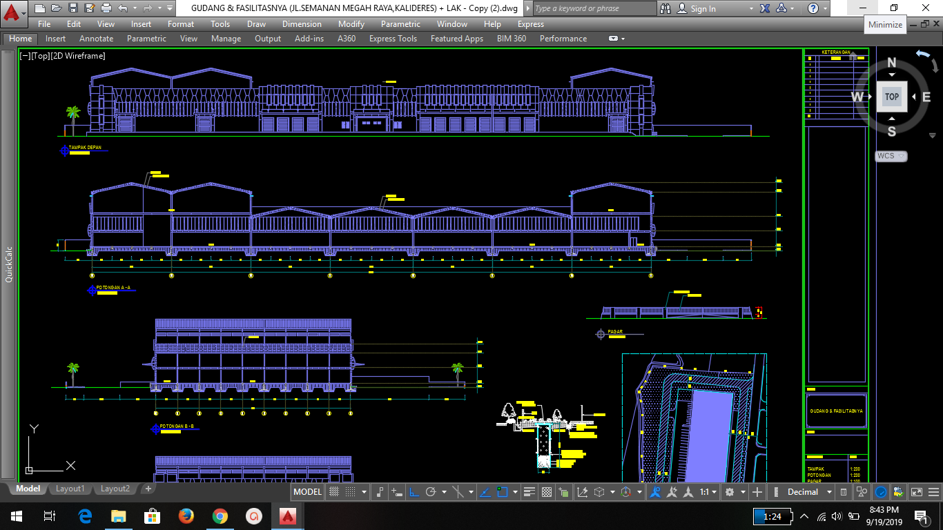 Detail Gambar Konstruksi Gudang Dwg Nomer 41