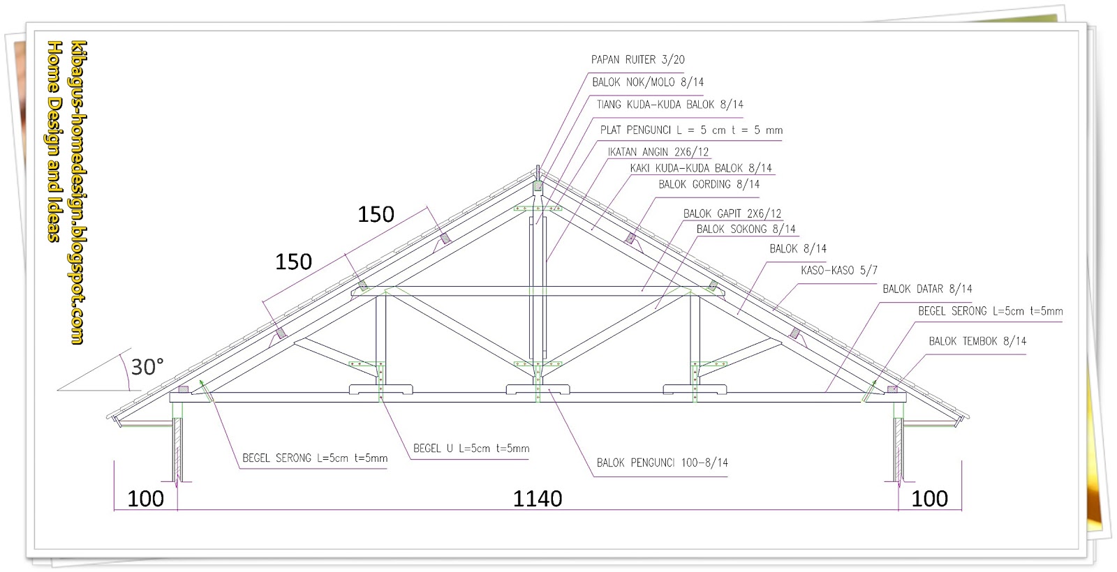 Detail Gambar Konstruksi Kuda Kuda Kayu Nomer 7